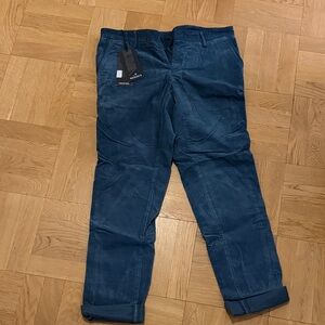 Mason Deep Blue Corduroy Chinos for Men